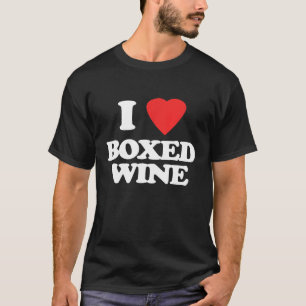 I Love Boxed Wine funny saying sarcastic novelty T-Shirt