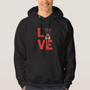 I Love Boxer Dog Pet Owners And Animal Hoodie