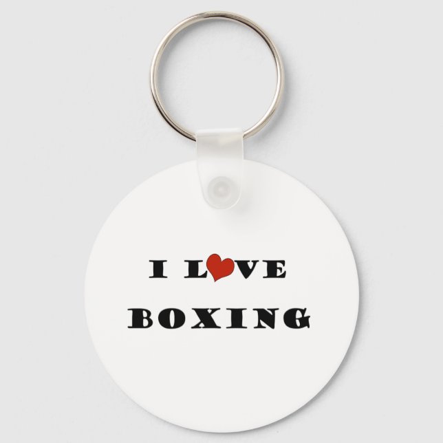 I Love Boxing.png Key Ring (Front)