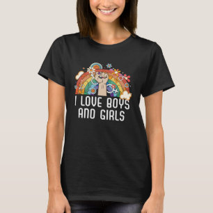I Love Boys And Girls Bisexual Pride Bisexuality L T-Shirt