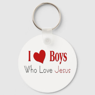 I Love Boys Key Ring
