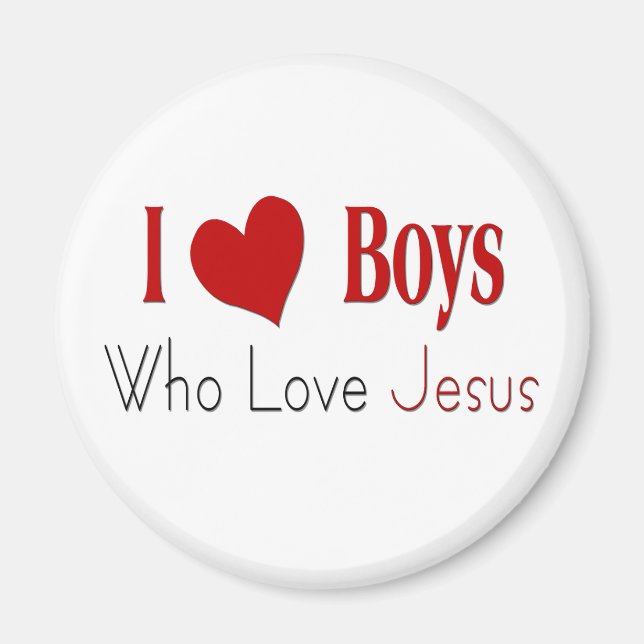 I Love Boys Magnet (Front)