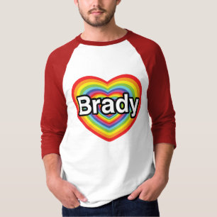 I love Brady: rainbow heart T-Shirt