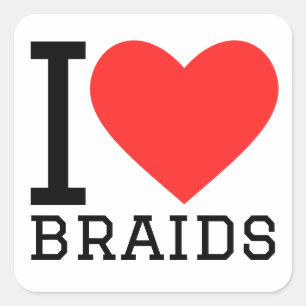 I love braids square sticker