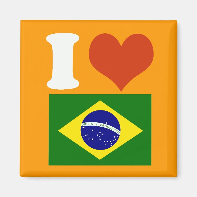 I love Brasil Magnet (Front)