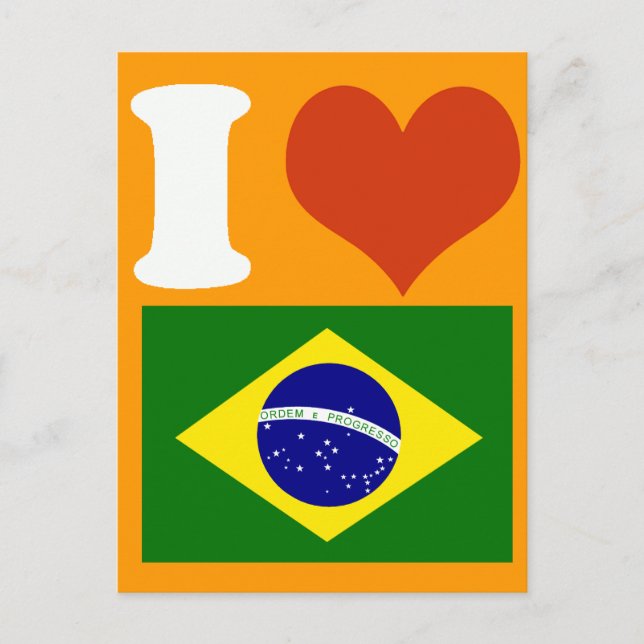 I love Brasil Postcard (Front)