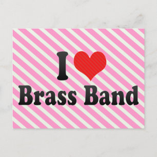 I Love Brass Band Postcard