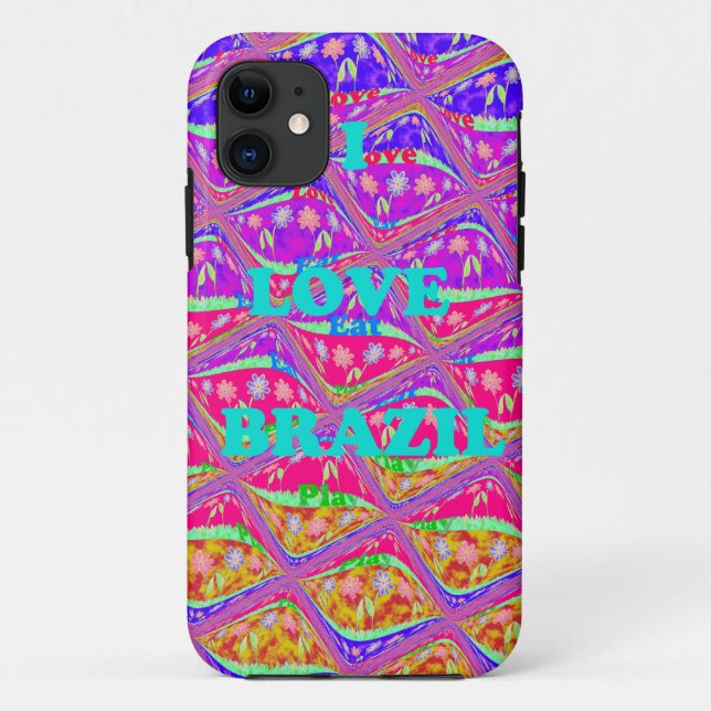 I love Brazil: Beautiful Samba traditional colours Case-Mate iPhone Case (Back)