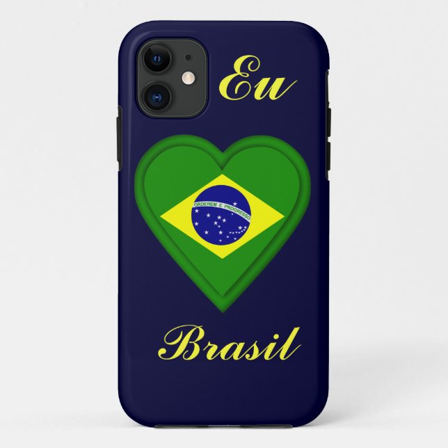 I love Brazil - Eu amo Brasil - in Portugese Case-Mate iPhone Case (Back)