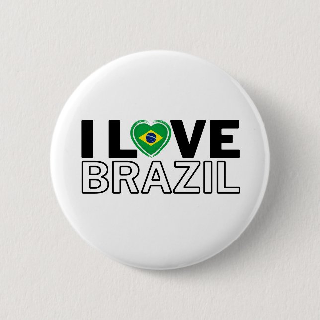 I LOVE BRAZIL - For real Brazilians! 6 Cm Round Badge (Front)