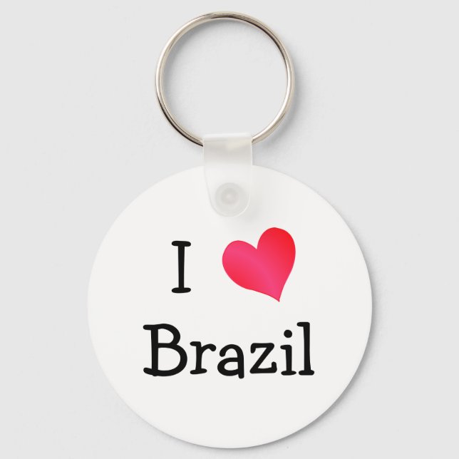 I Love Brazil Key Ring (Front)