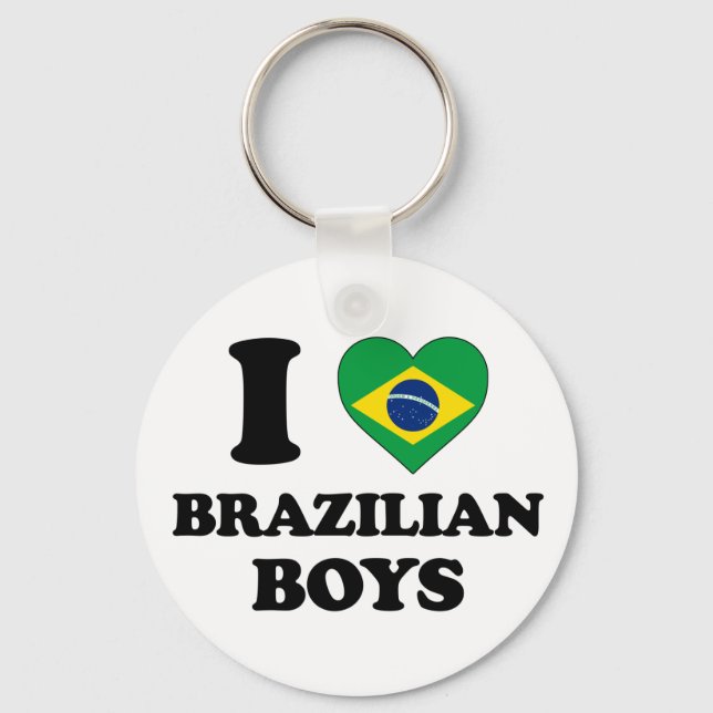 I love Brazilian boys Key Ring (Front)