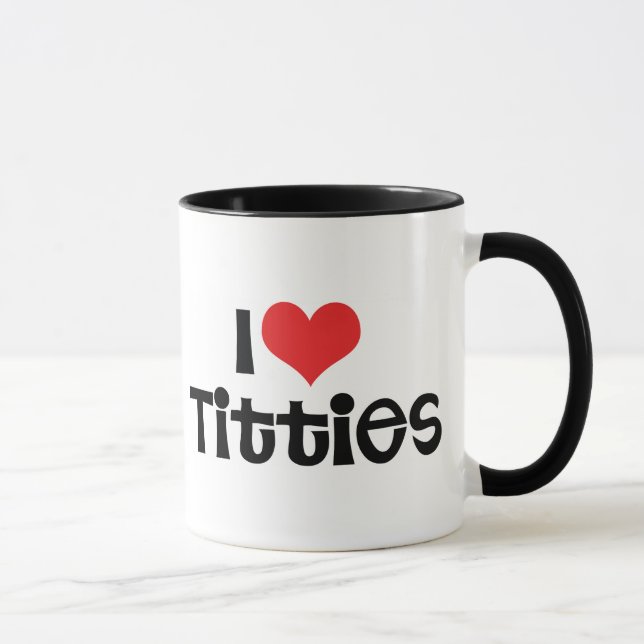 I Love Breasts Mug (Right)