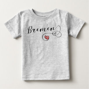 I Love Bremen, Bremen Flag, Germany Baby T-Shirt