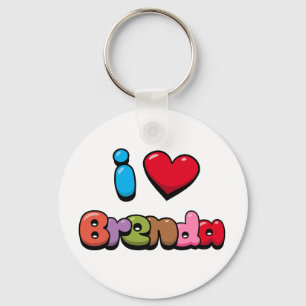 I Love Brenda Key Ring
