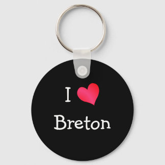 I Love Breton Key Ring