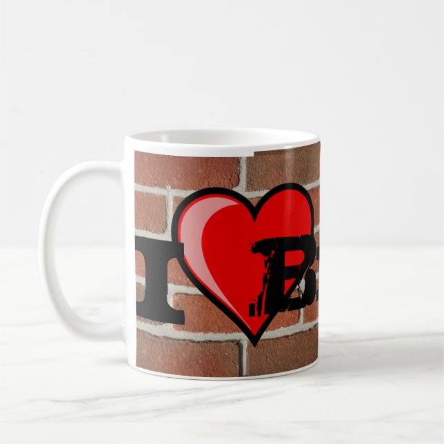 I love Brick Coffee Mug (Left)