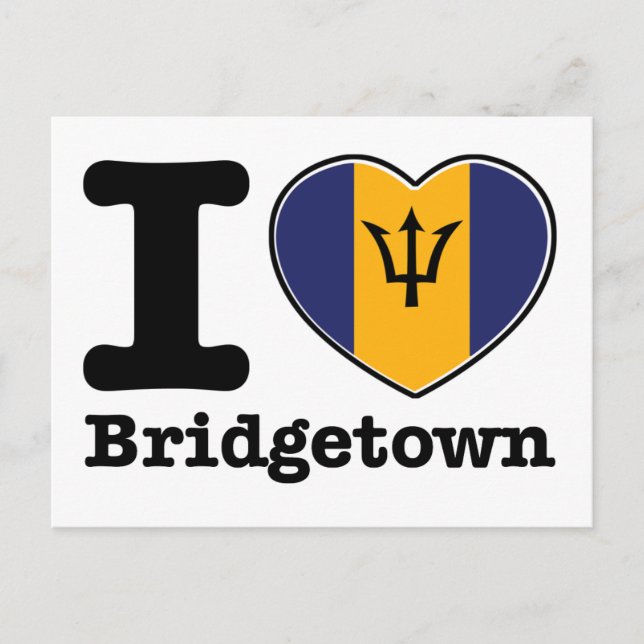 I love Bridgetown Postcard (Front)