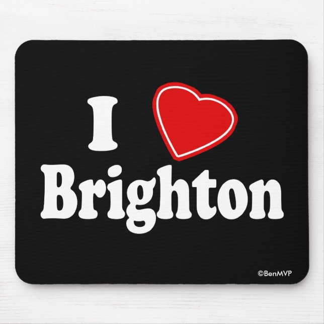 I Love Brighton Mouse Pad (Front)