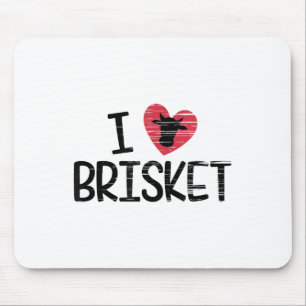 I Love Brisket T Shirt Beef Foodie Bbq Novelty _1 Mouse Pad