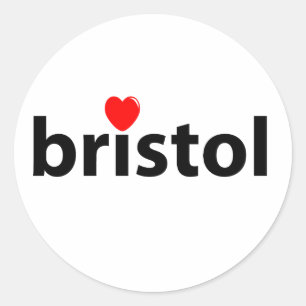I love Bristol Classic Round Sticker