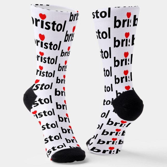 I love Bristol Socks (Angled)