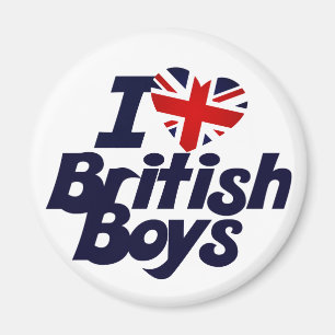 I Love British Boys Magnet