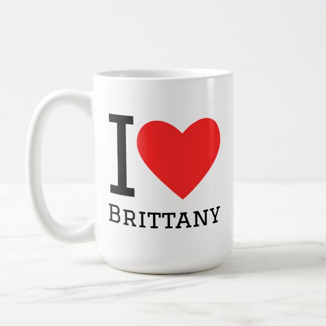 I love brittany coffee mug (Left)