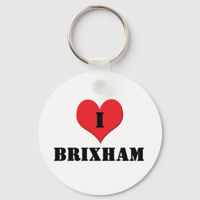 I Love Brixham Key Ring (Front)