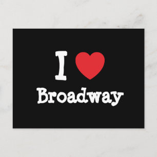 I love Broadway heart custom personalised Postcard