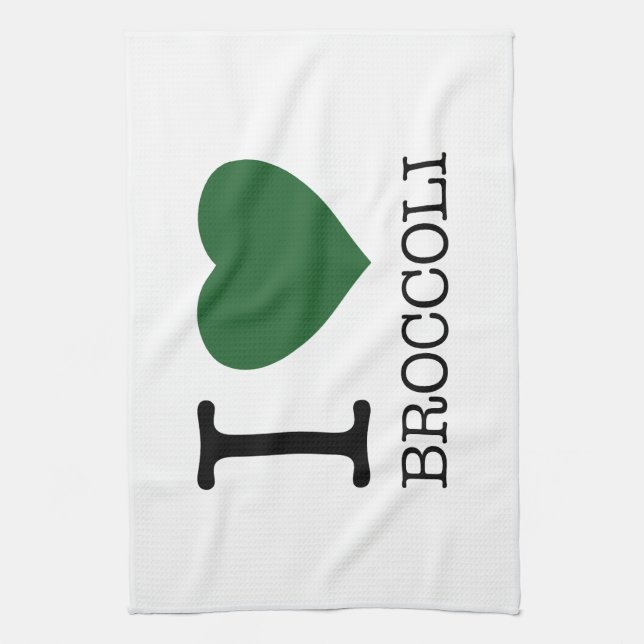 I LOVE BROCCOLI TEA TOWEL (Vertical)