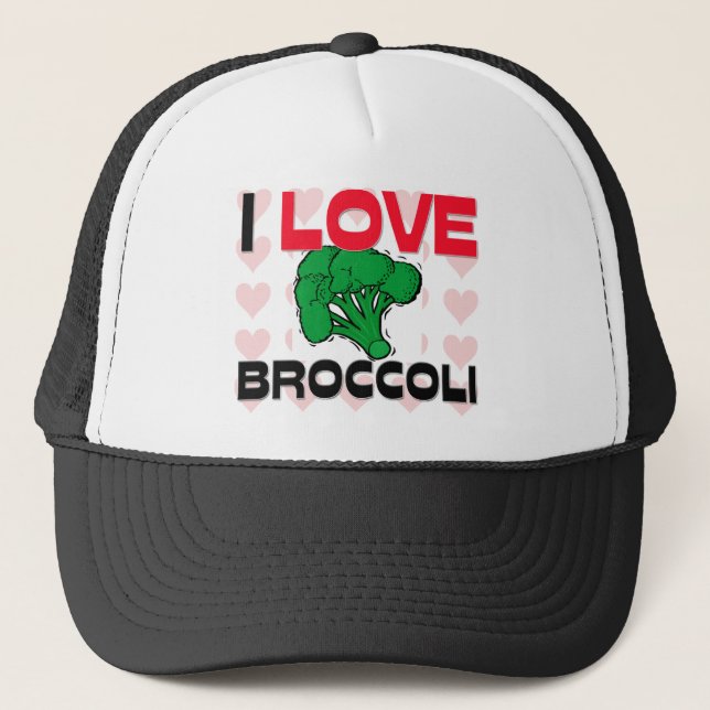 I Love Broccoli Trucker Hat (Front)