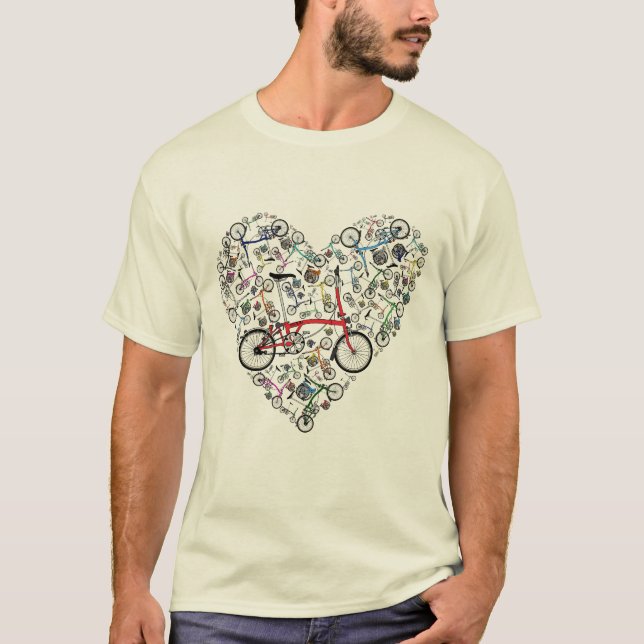I Love Brompton Bikes T-Shirt (Front)