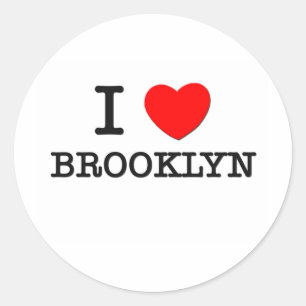 I Love Brooklyn Classic Round Sticker
