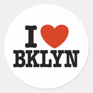 I Love Brooklyn Classic Round Sticker