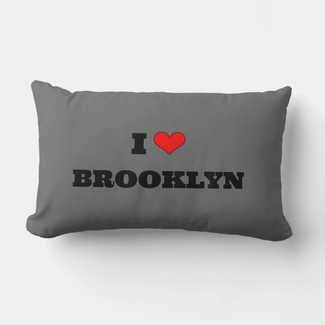 I Love Brooklyn Lumbar Cushion (Front)