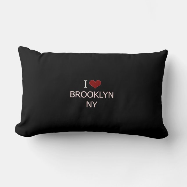 I Love Brooklyn, NY Lumbar Cushion (Front)