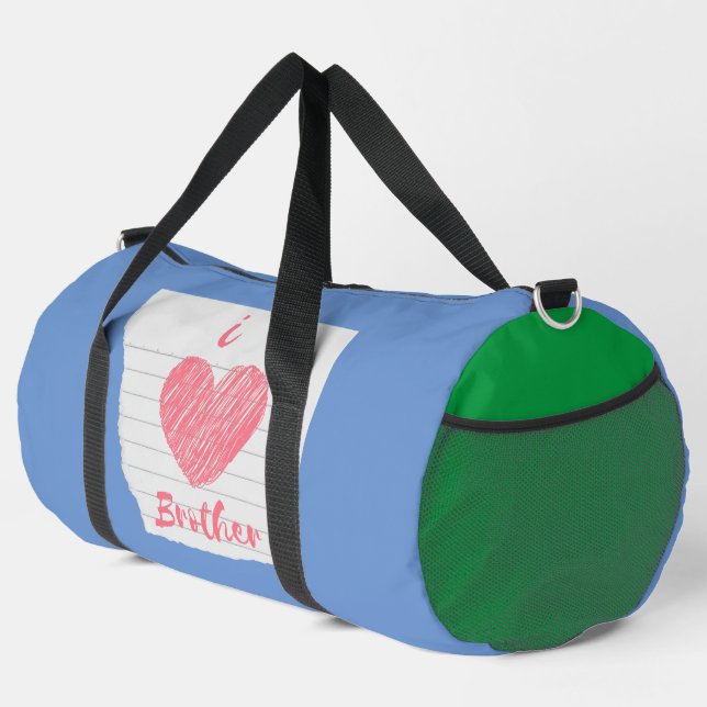 i love brother duffle bag (Right Corner)