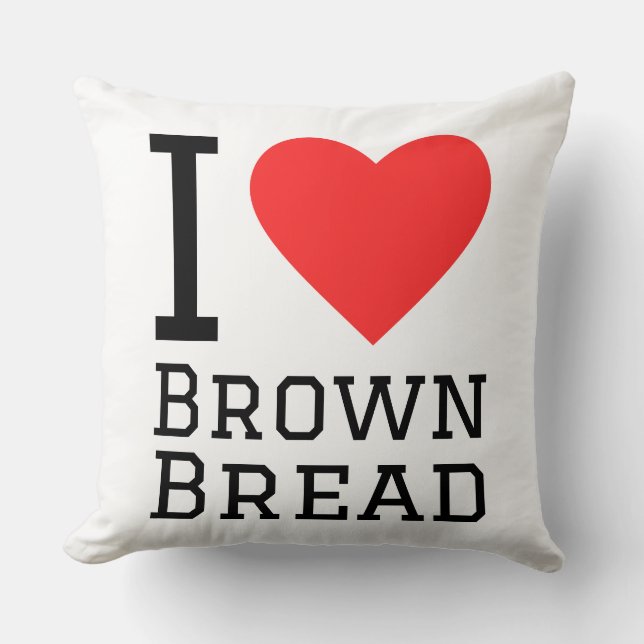 I love brown bread square sticker cushion (Front)