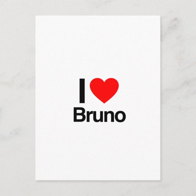 i love bruno postcard (Front)