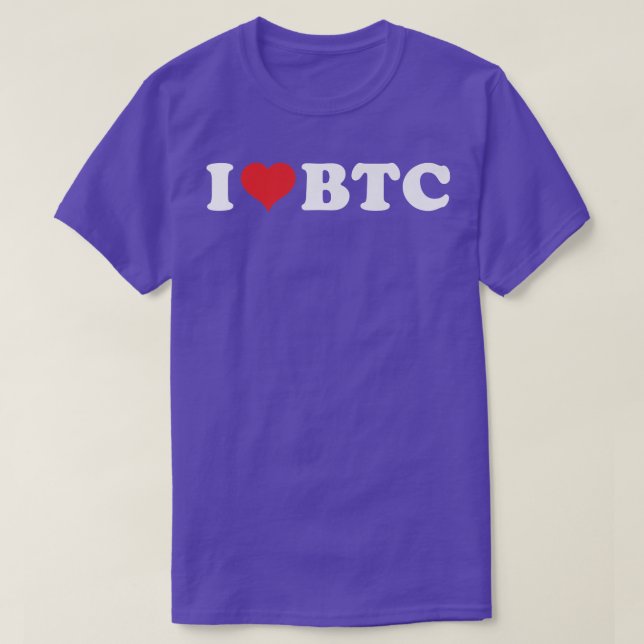 I Love BTC (Bitcoin)  T-Shirt (Design Front)