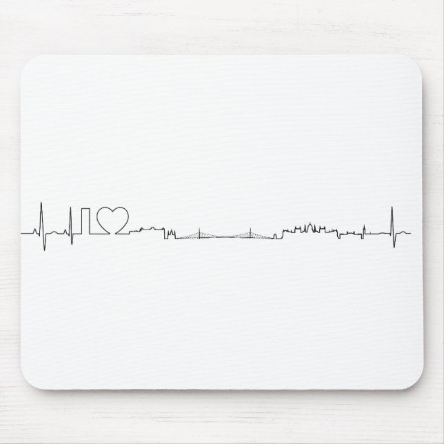I love Budapest (ecg style) souvenir Mouse Pad (Front)