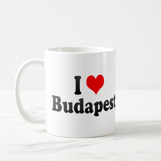 I Love Budapest, Hungary Coffee Mug (Left)