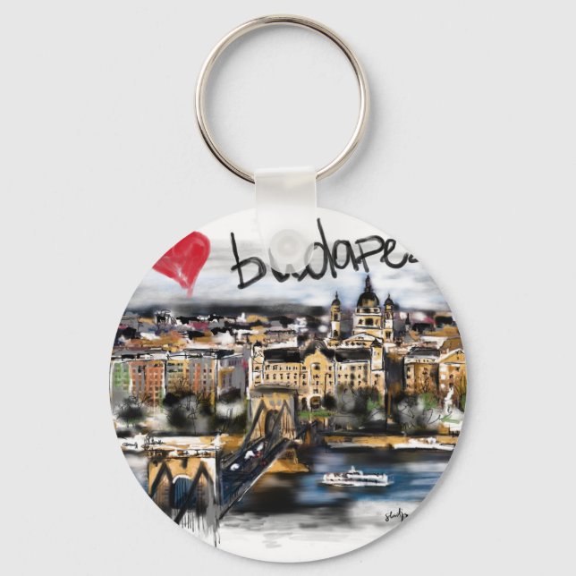 I love Budapest Key Ring (Front)