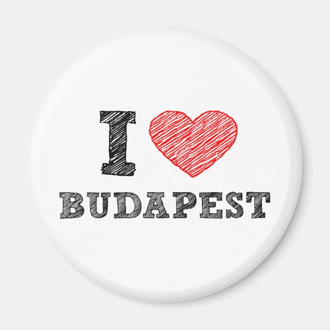 I Love Budapest Magnet (Front)
