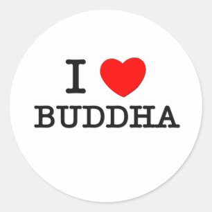I Love Buddha Classic Round Sticker