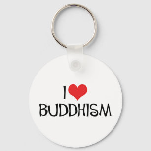 I Love Buddhism Keychain