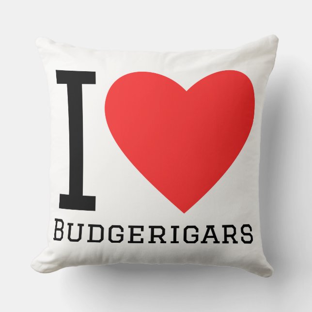 I love budgerigars cushion (Front)