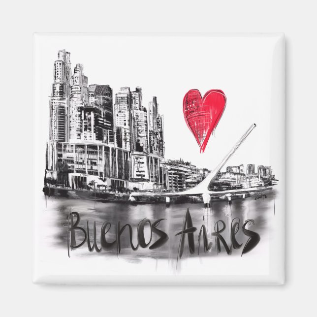 I love Buenos. Aires Magnet (Front)