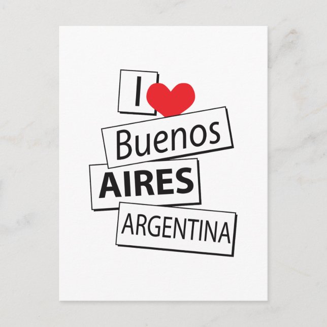 I Love Buenos Aires Postcard (Front)